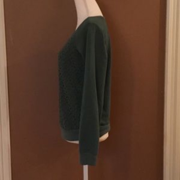 Marurice’s Green Crocheted Lace Front Pullover - Picture 3 of 8